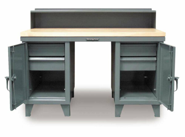 Industrial Shop Desk with Maple Top
