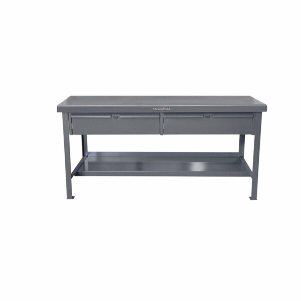 Industrial Shop Table with 2 Drawers, 48"W x 30"D x 34"H
