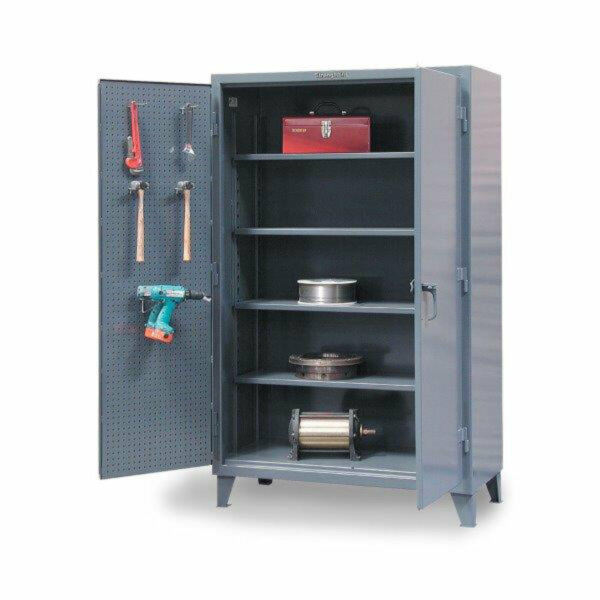 Industrial Storage Cabinet with Pegboard Doors, 36"W x 24"D x 72"H