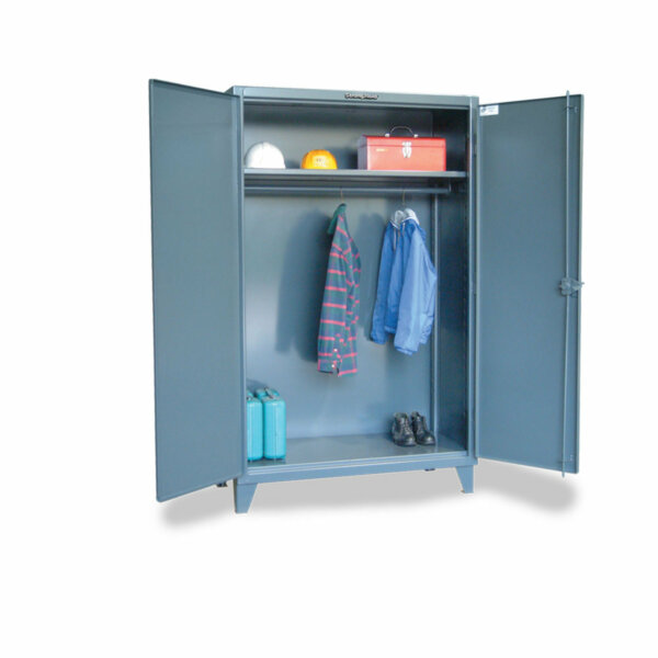 Industrial Uniform Cabinet with Full-Width Hanging Rod, 36"W x 24"D x 72"H