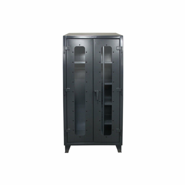 Industrial Uniform Cabinet with See-Thru Doors, 12-Gauge Steel, 36"W x 24"D x 72"H