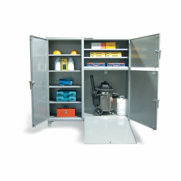 Janitorial Storage Cabinet with Vac Door and Ramp