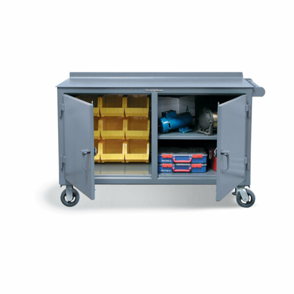 Mobile Maintenance Cart with 2 Locking Compartments
