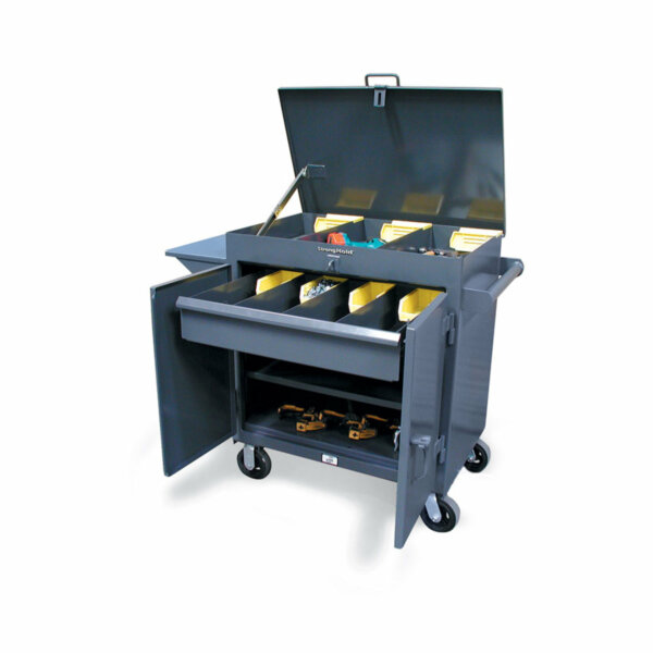 Mobile Tool Cart with Lift-Up Lid, 36"W x 24"D x 36"H
