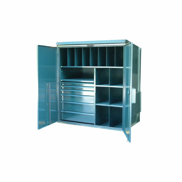 Outdoor Storage Cabinet with Multiple Compartments, 64"W x 24"D x 67"H