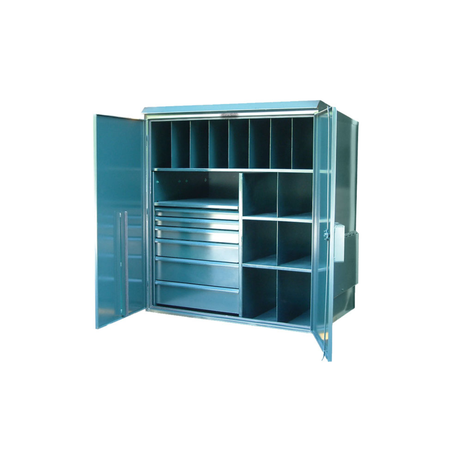 Portside Outdoor Wide Storage Cabinet w/ Shelves