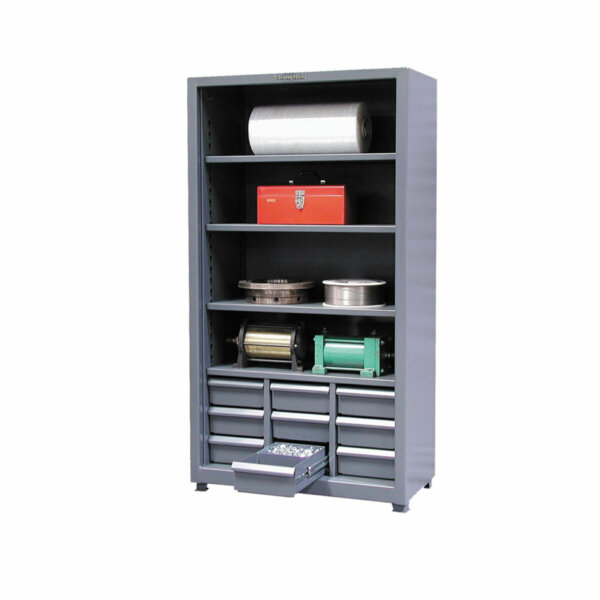 Shelving Unit with Drawers, 40"W x 20"D x 72"H
