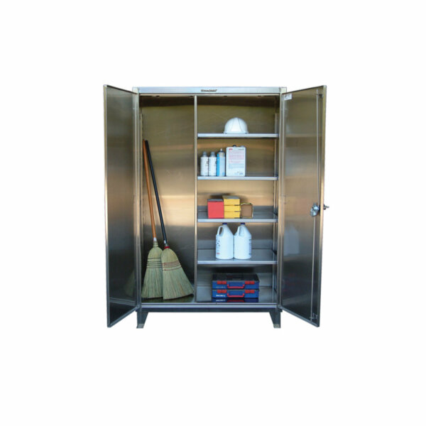 Stainless Steel Janitorial Cabinet, 36"W x 24"D x 72"H