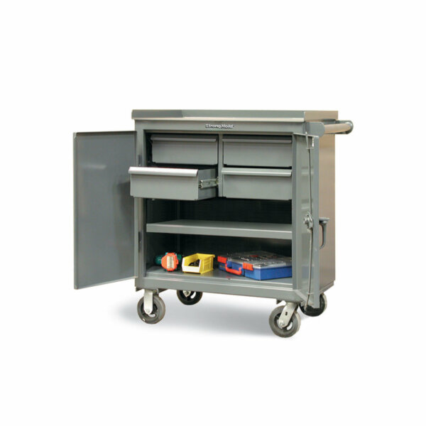 Tool Cart, 4 Drawers/1 Shelf, 36"W x 24"D x 36"H