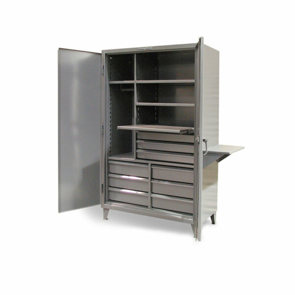 Ultimate Tool and Uniform Cabinet, 9 Drawers/4 Shelves, 48"W x 24"D x 72"H