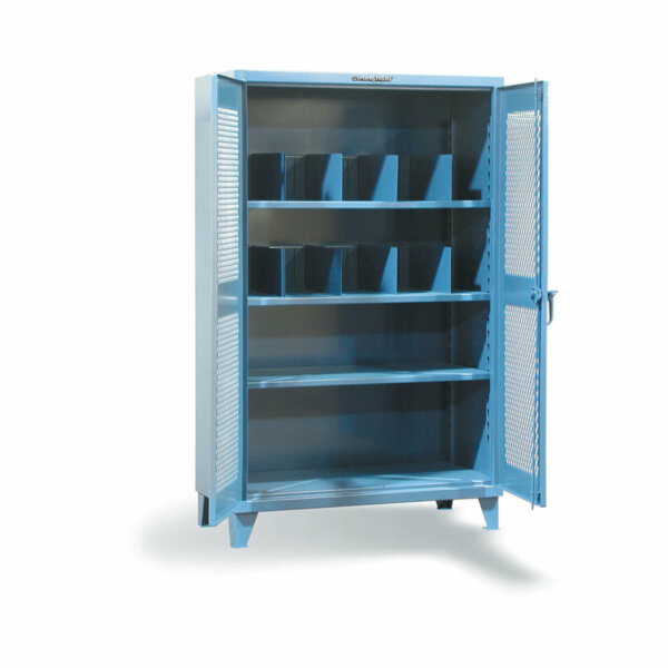 Ventilated Cabinet with Vertical Dividers and 3 Shelves, 48"W x 24"D x 72"H
