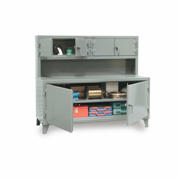 Workbench Storage with 2 Compartments, 70"W x 30"D x 34"H