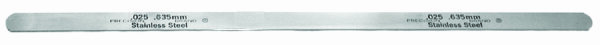 0.0015" Stainless Steel Thickness Gage 1/2" x 12" Blades