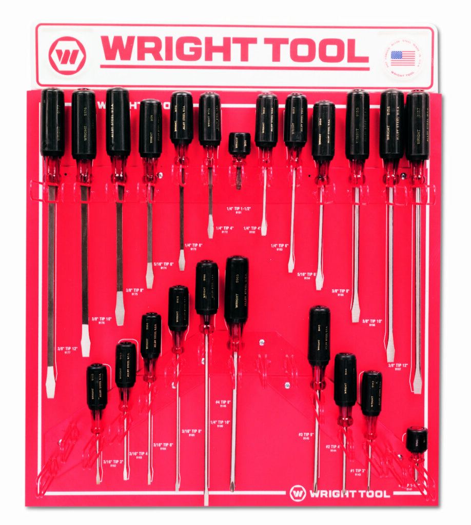 Screwdrivers w/Large CushionGrip Handle Display 23Pieces Made in